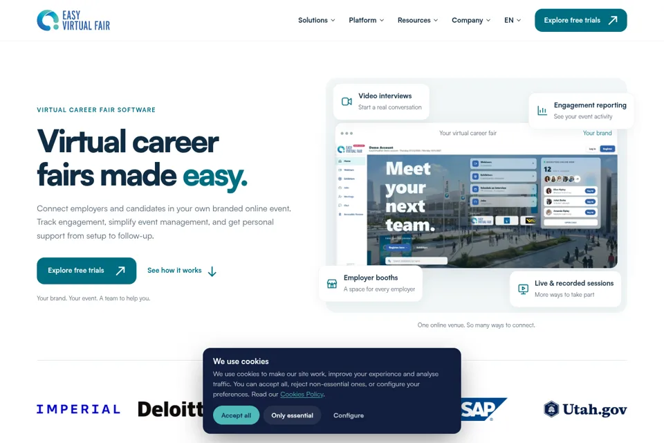 Aperçu de la landing page