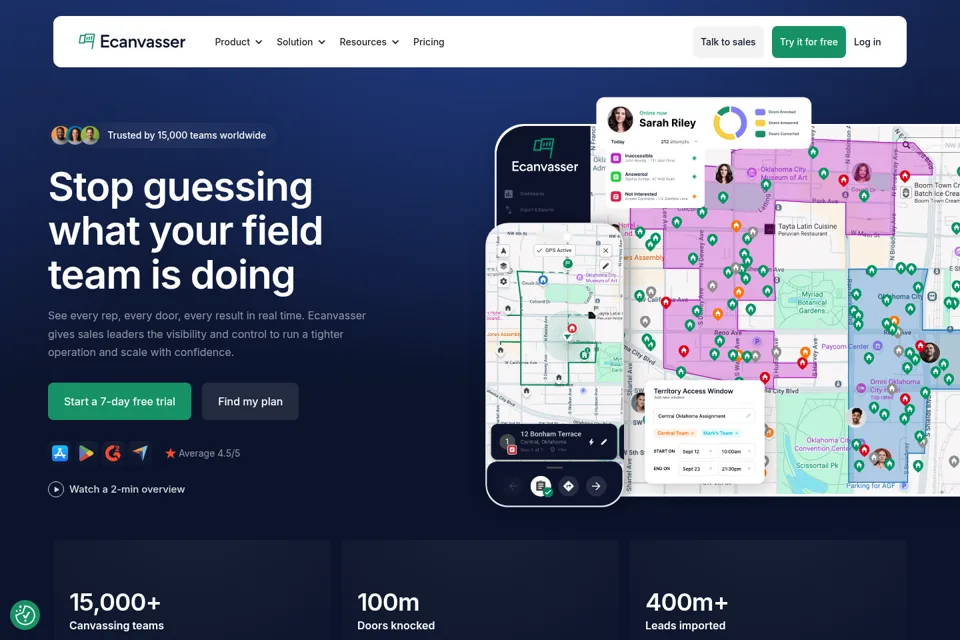 Landing page preview