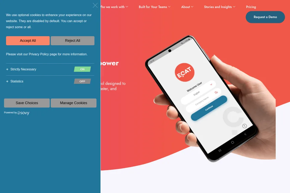 Aperçu de la landing page