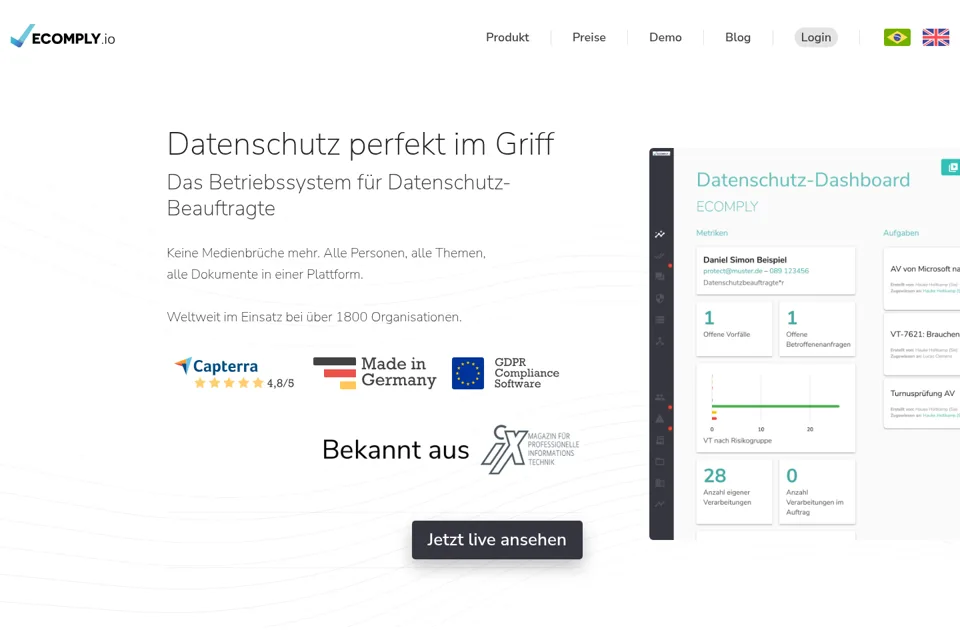 Landing page preview