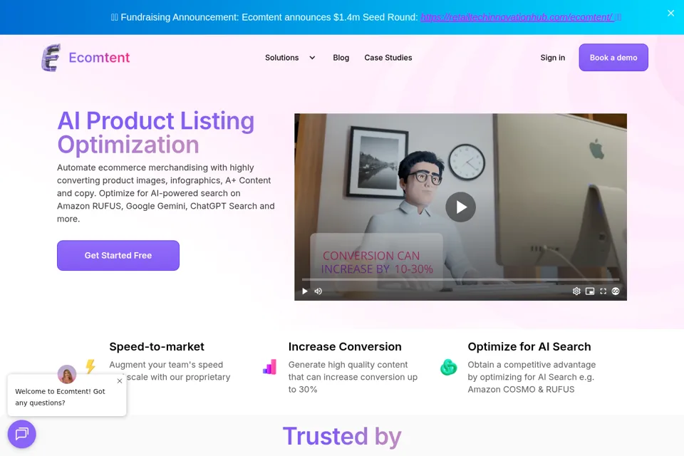 Landing page preview