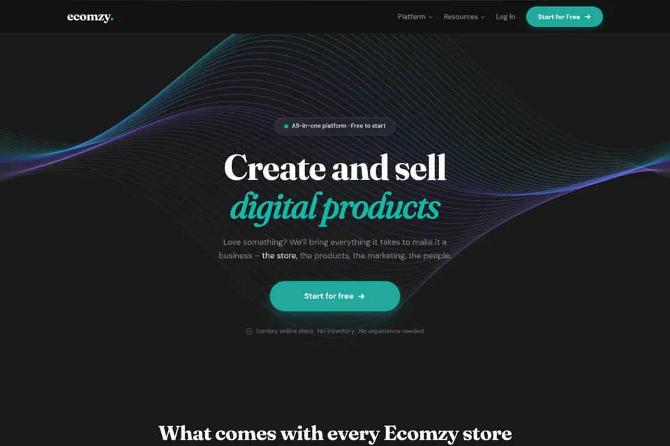 Aperçu de la landing page