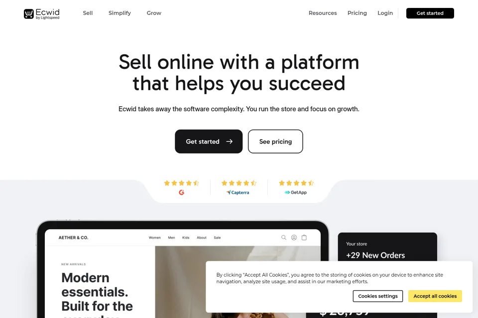Landing page preview
