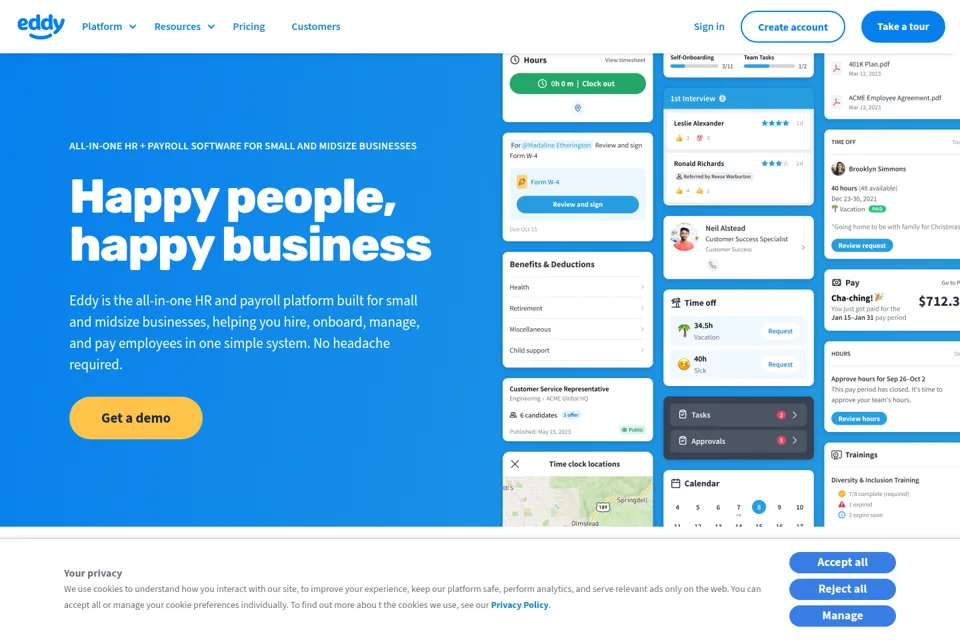 Landing page preview