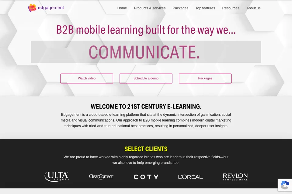 Aperçu de la landing page