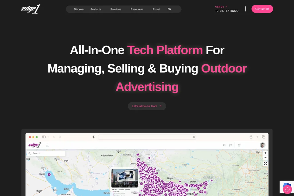 Aperçu de la landing page
