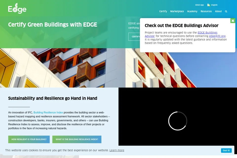 Aperçu de la landing page