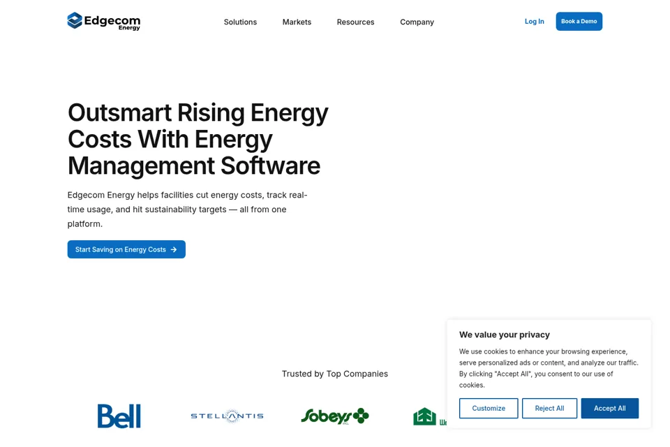Aperçu de la landing page