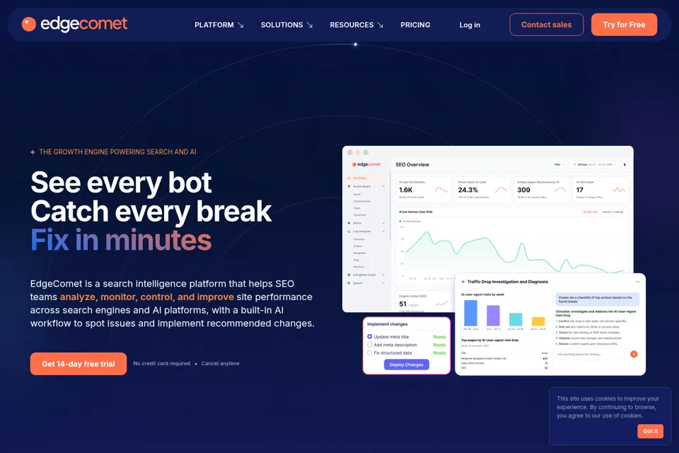 Landing page preview