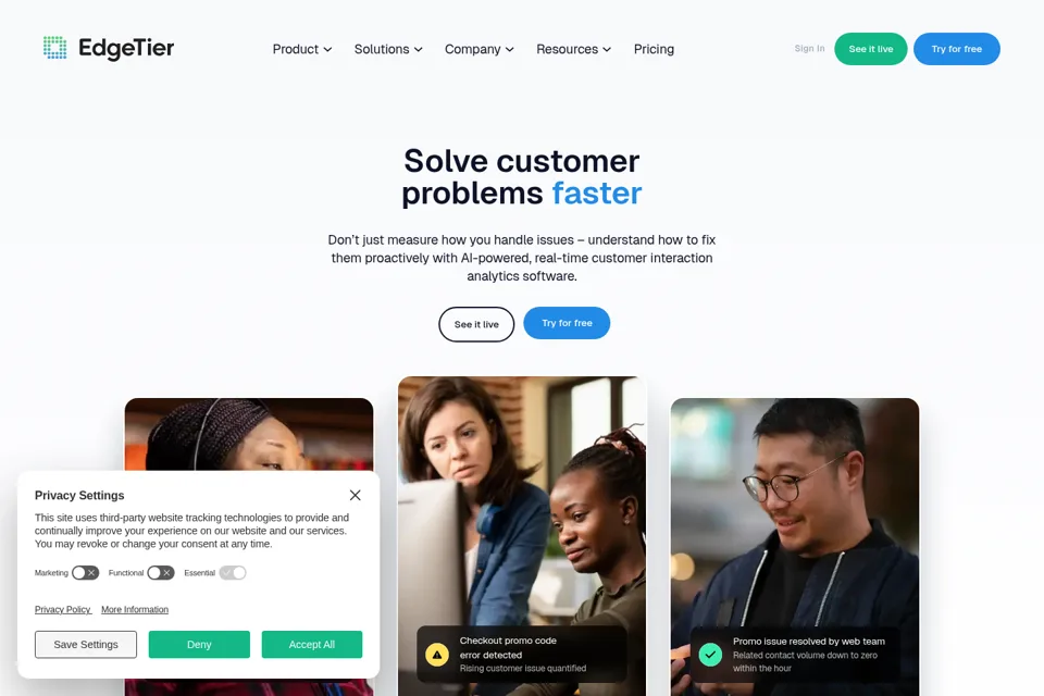 Landing page preview
