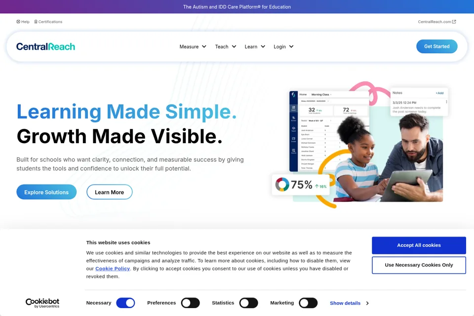 Aperçu de la landing page