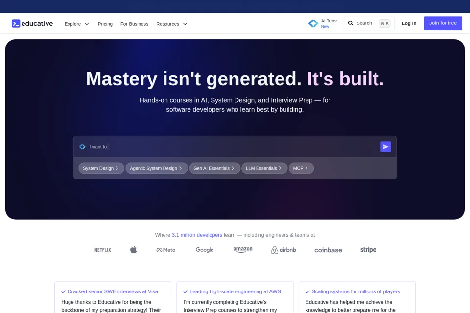 Landing page preview