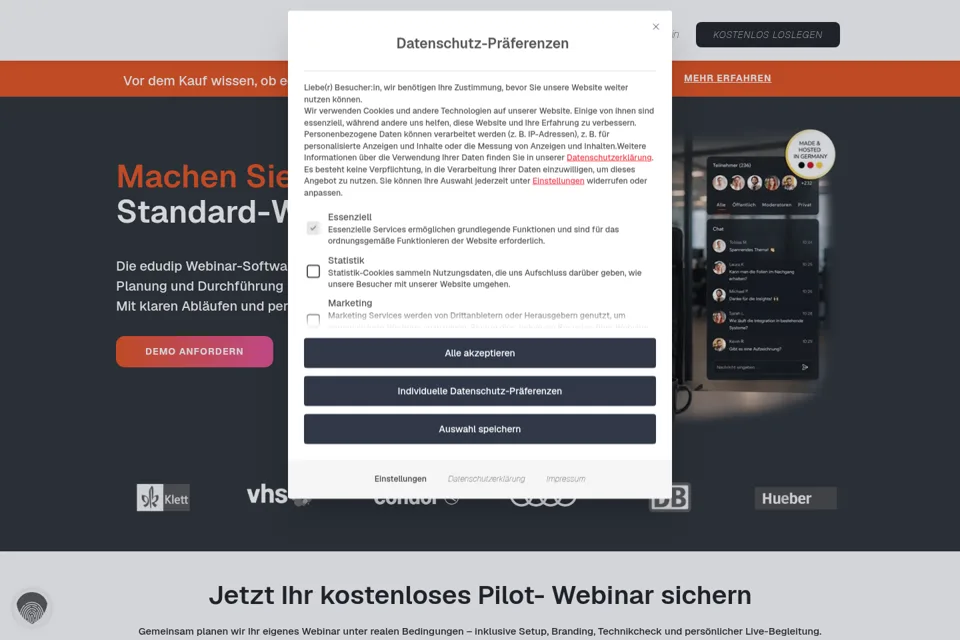 Landing page preview