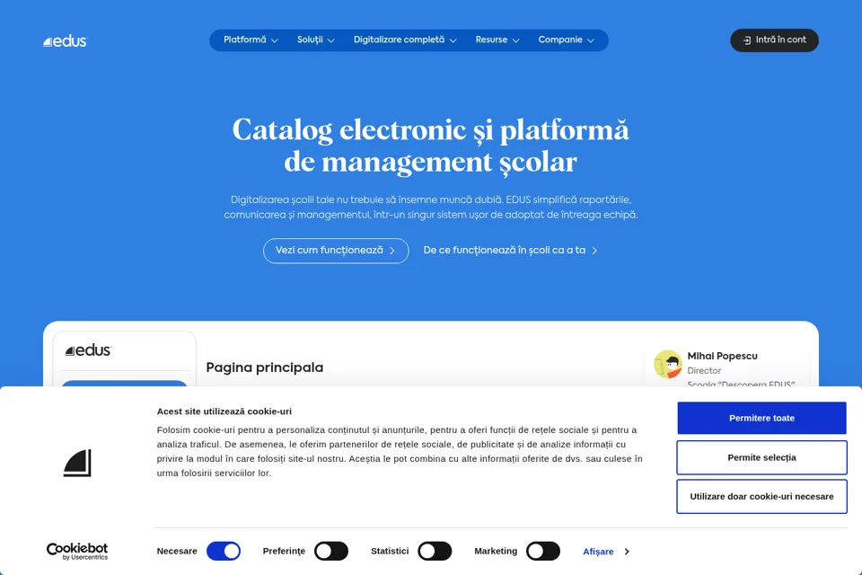 Aperçu de la landing page