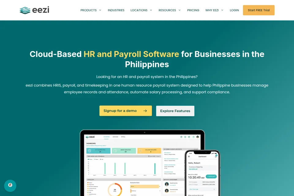 Aperçu de la landing page