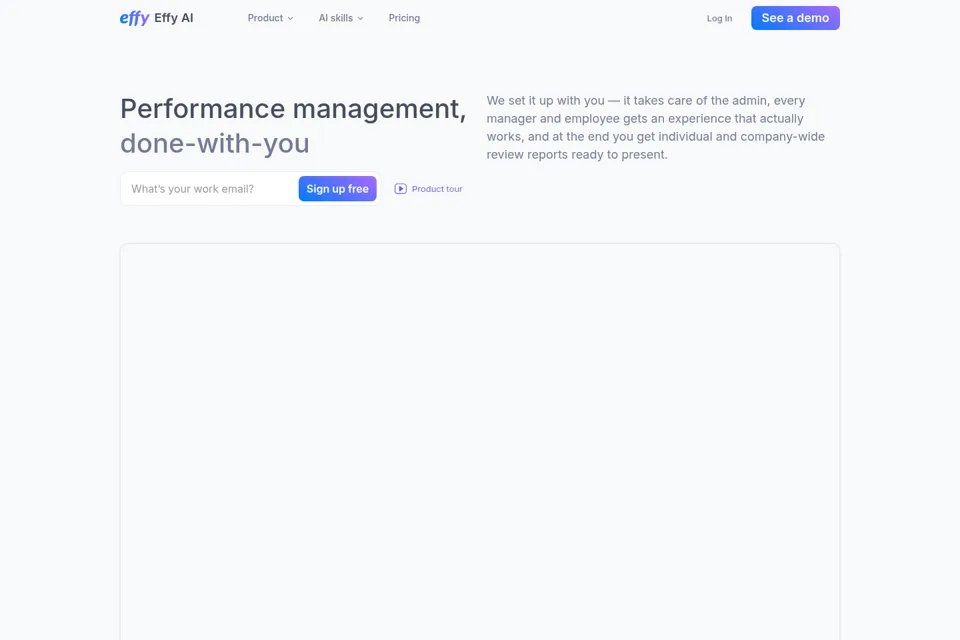 Aperçu de la landing page