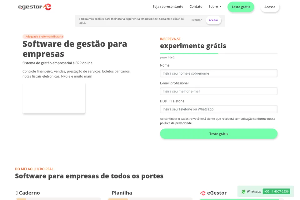 Landing page preview