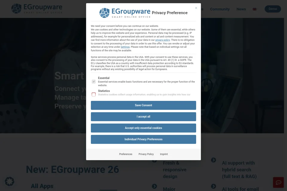 Landing page preview