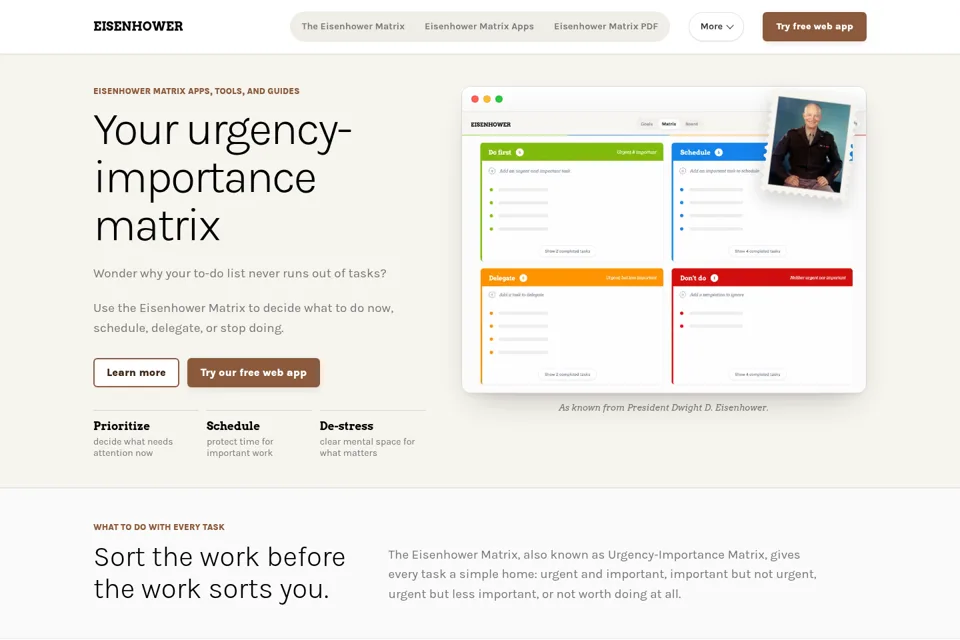 Aperçu de la landing page