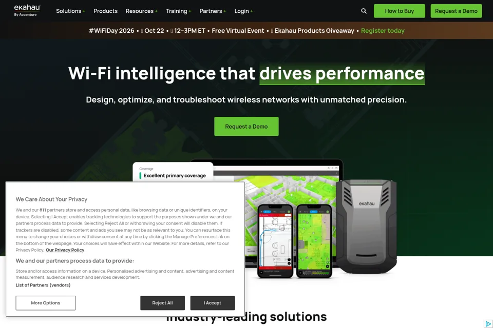 Aperçu de la landing page