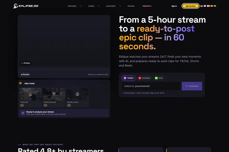 Landing page preview