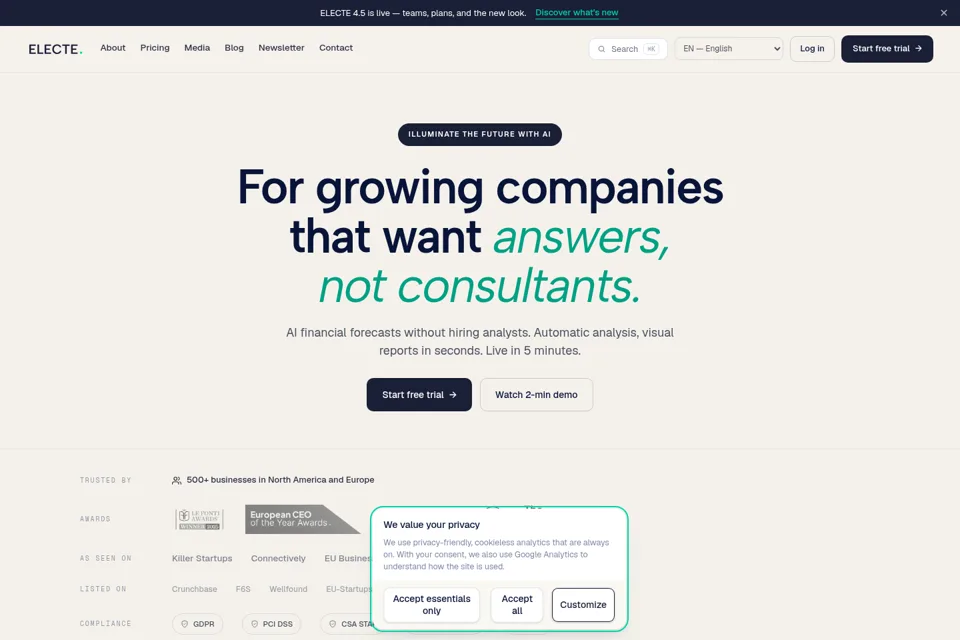 Landing page preview