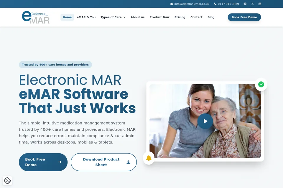 Aperçu de la landing page