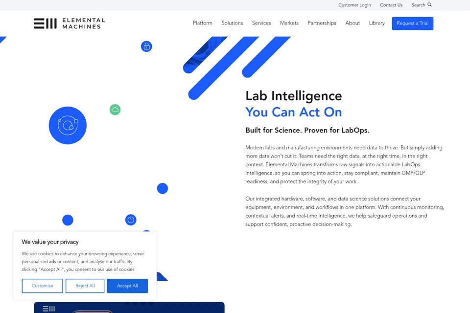 Aperçu de la landing page
