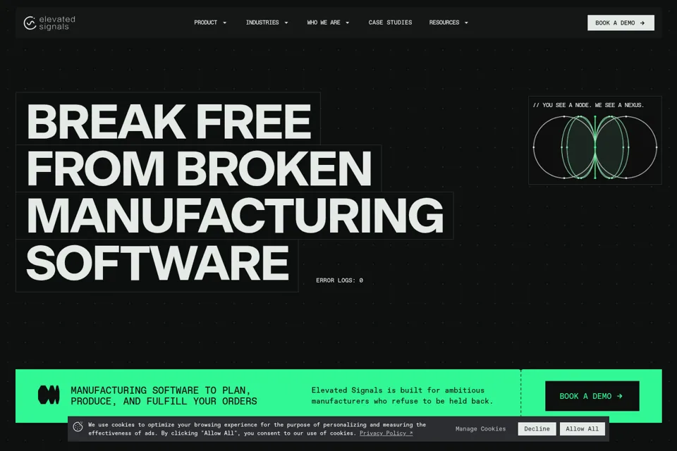 Aperçu de la landing page