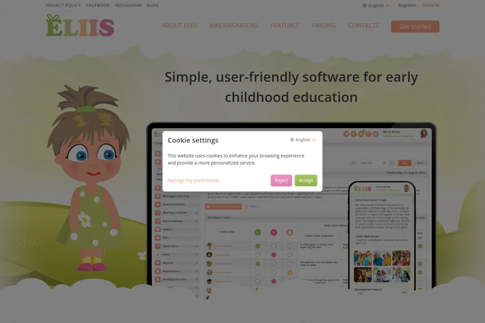 Landing page preview