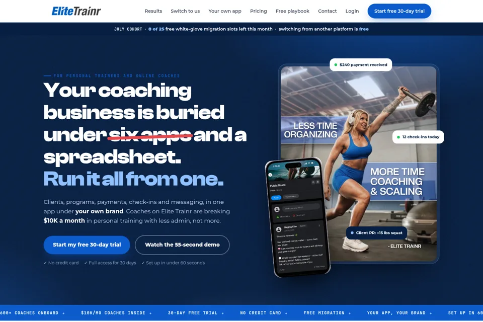 Landing page preview