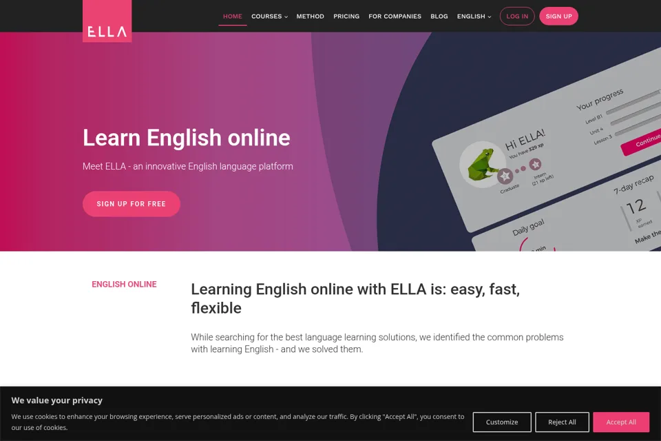 Landing page preview