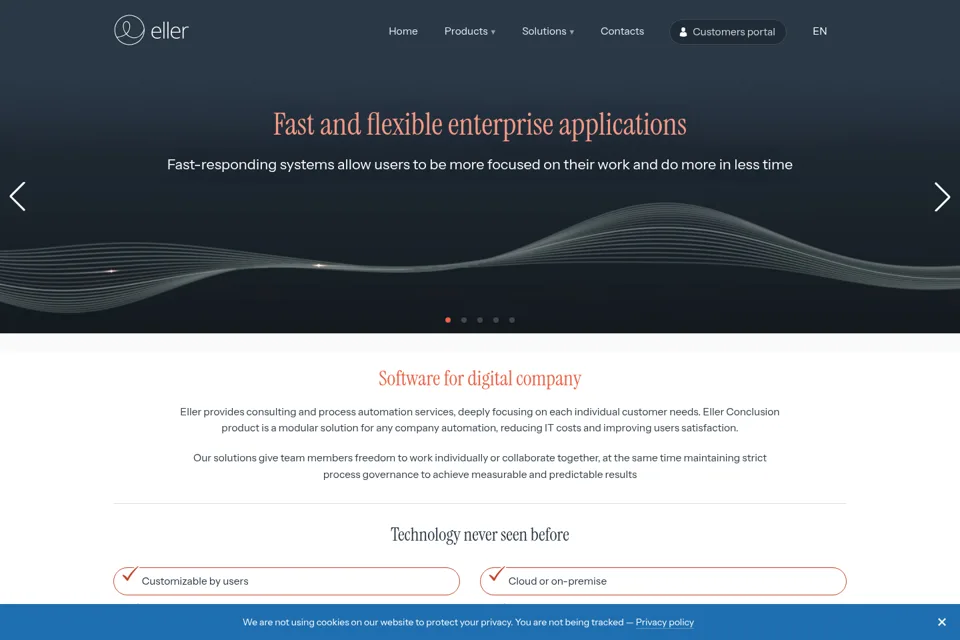 Aperçu de la landing page
