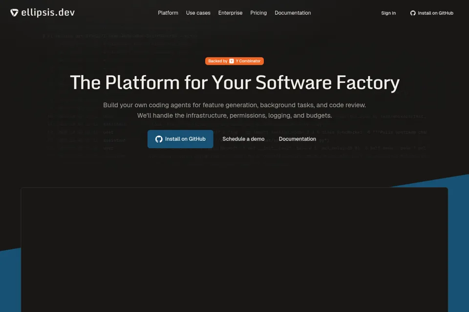 Aperçu de la landing page