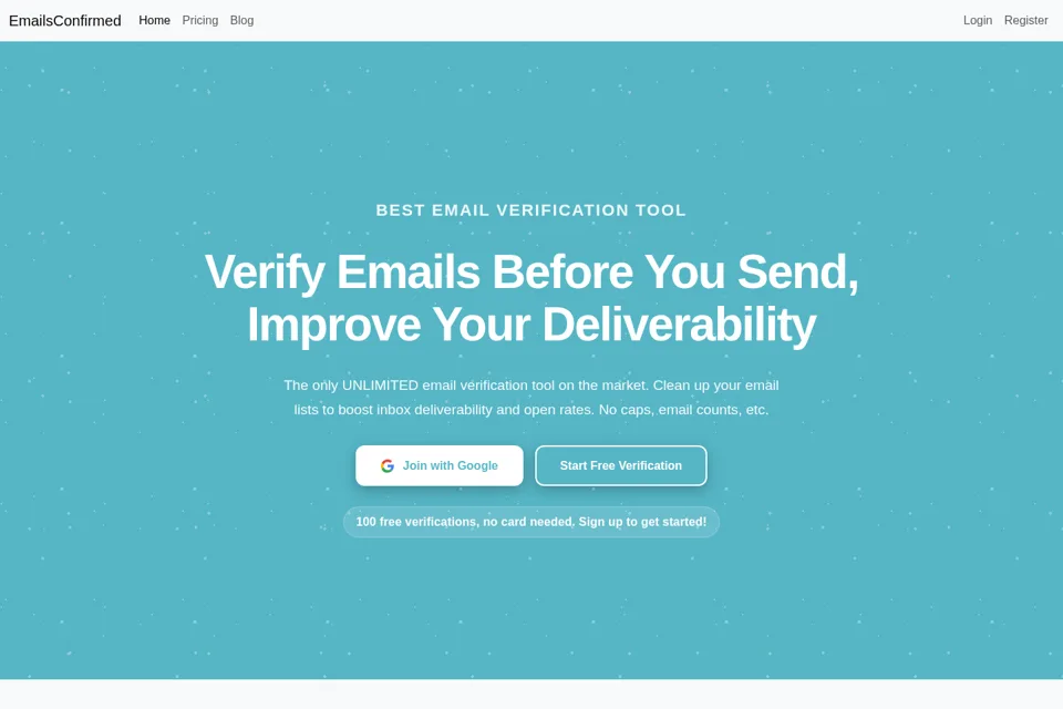 Aperçu de la landing page