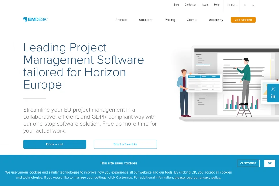 Aperçu de la landing page
