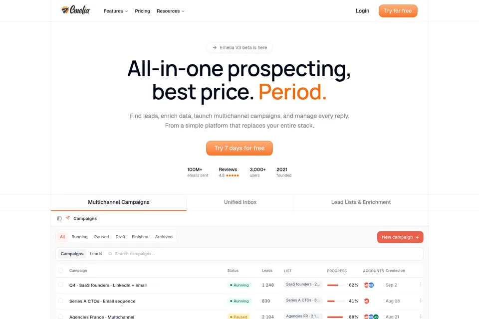 Landing page preview