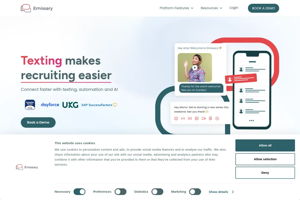 Aperçu de la landing page