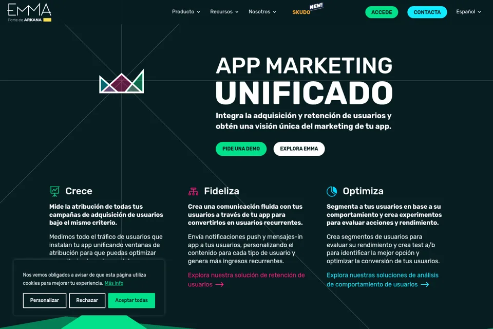 Aperçu de la landing page