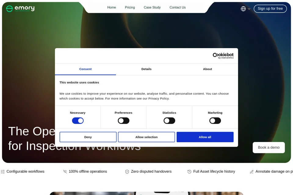 Aperçu de la landing page