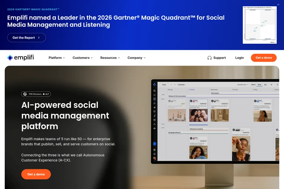 Aperçu de la landing page