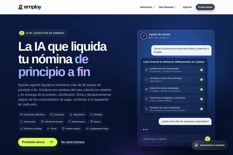 Aperçu de la landing page