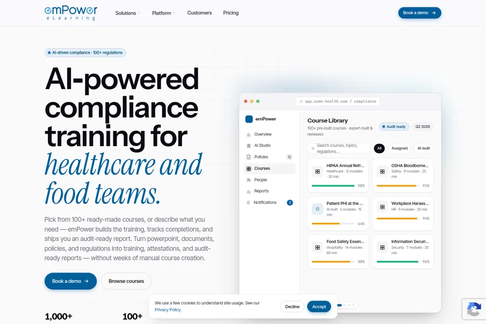 Landing page preview