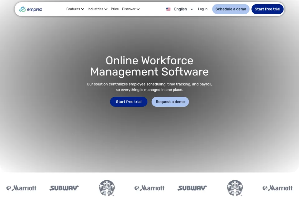 Aperçu de la landing page