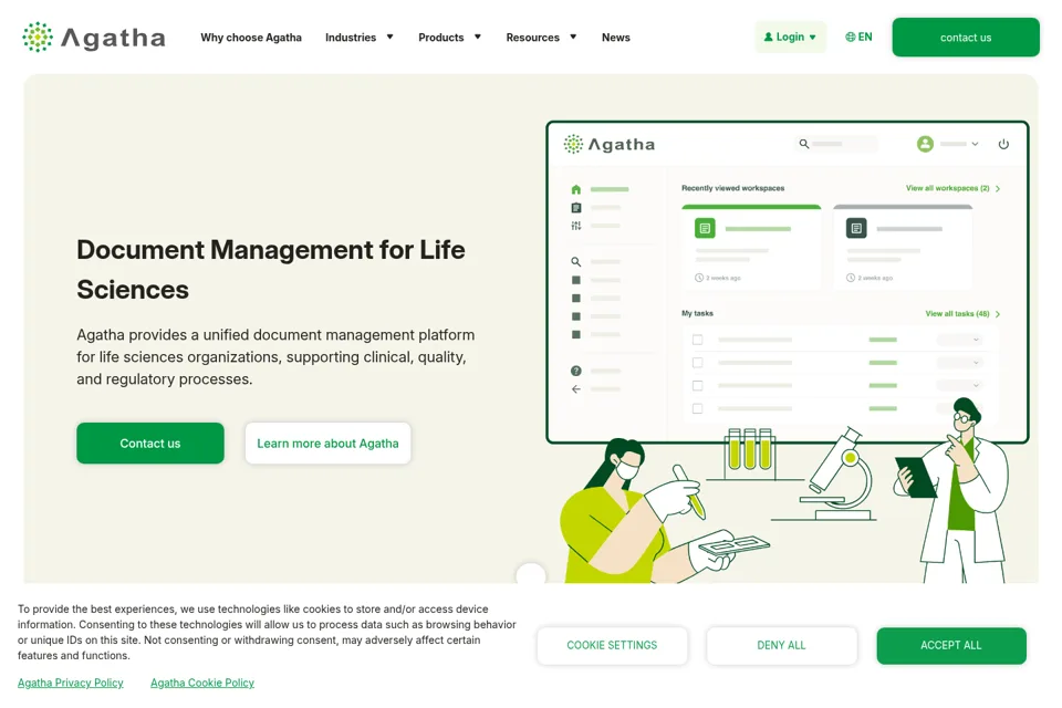 Aperçu de la landing page