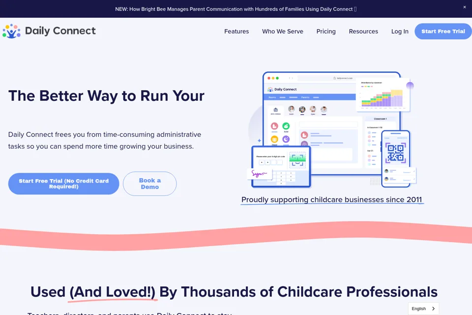 Aperçu de la landing page
