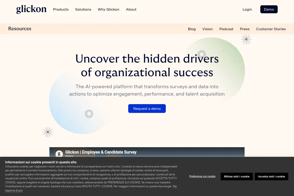 Aperçu de la landing page