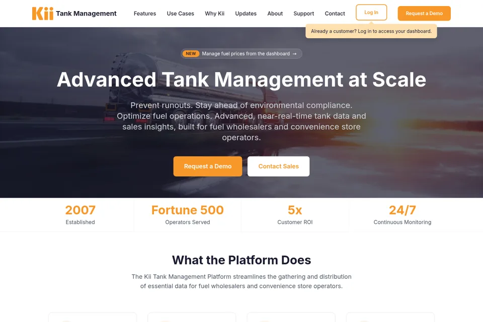 Aperçu de la landing page