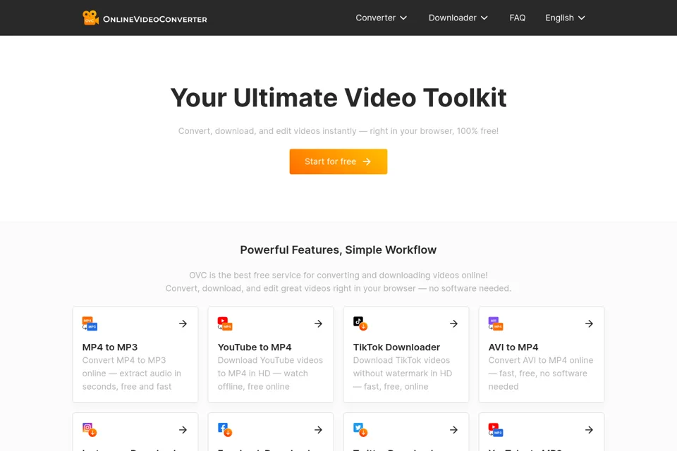 Landing page preview