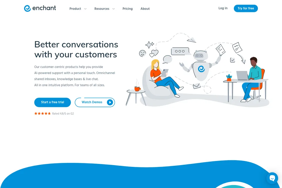 Aperçu de la landing page
